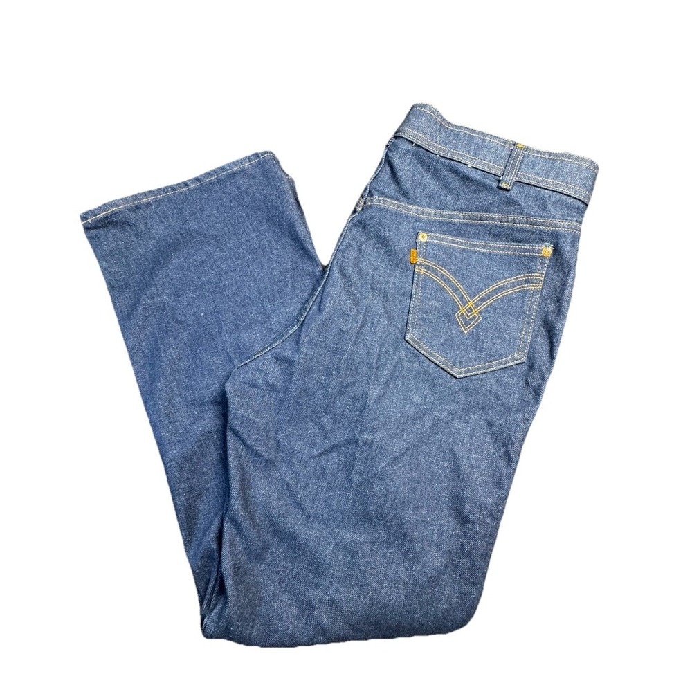 VTG‎ Levi's Mens Skosh Orange Tab Jeans 38x32 Dark Wash Straight Leg 70s 80s USA